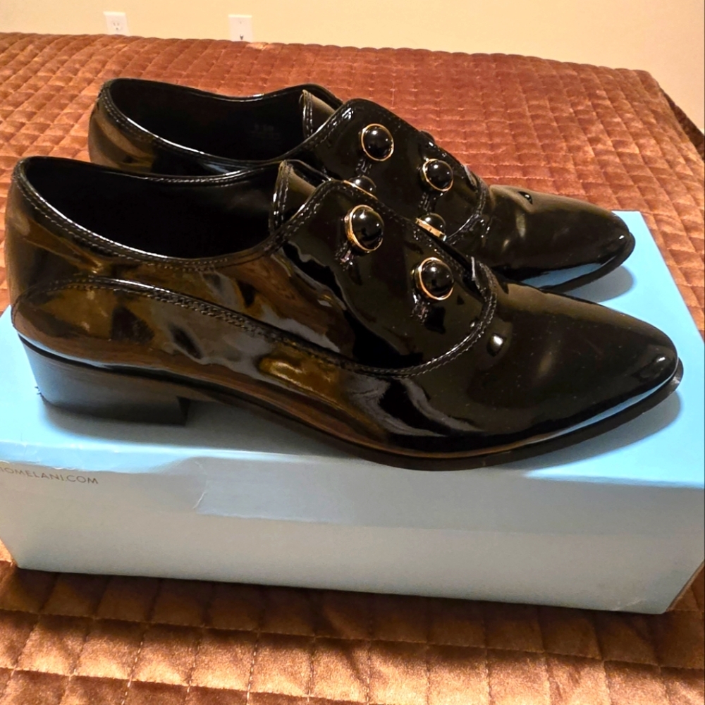 Black Patent Leather Oxford Shoes